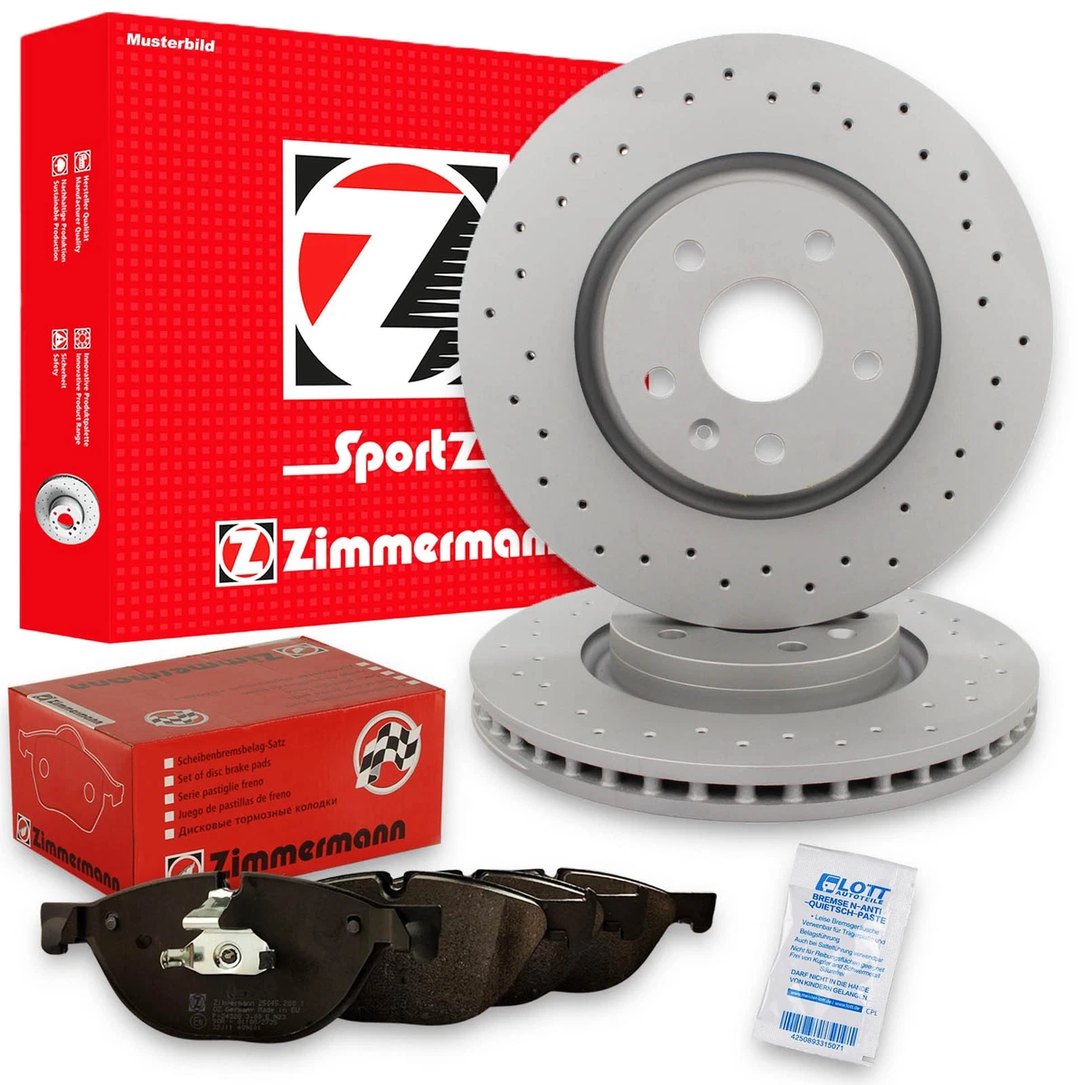 Якісні гальмівні диски та колодки Zimmermann для SEAT ALTEA (5P1) 1.6